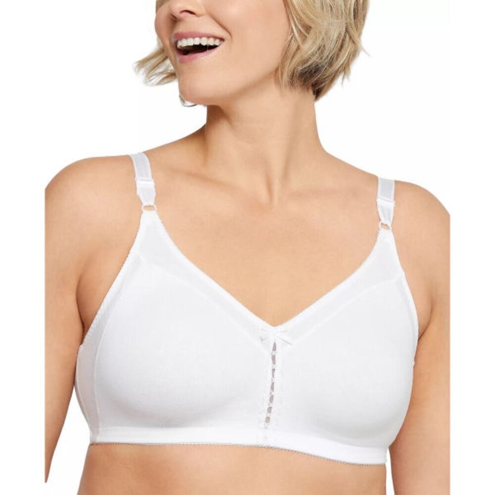 Bali Double Support Bra Size 38DD Cotton Wirefree Cool Comfort 3036 Seamless NWT